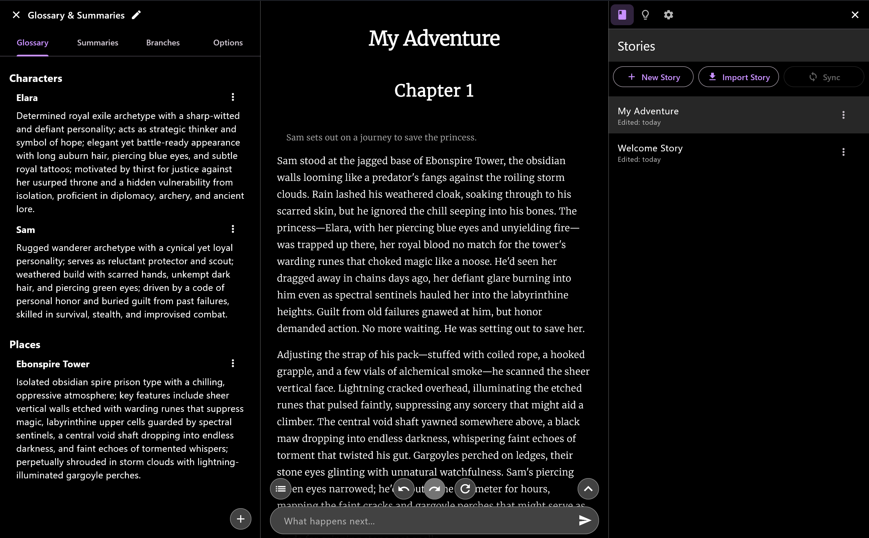 ChapterAI app screenshot