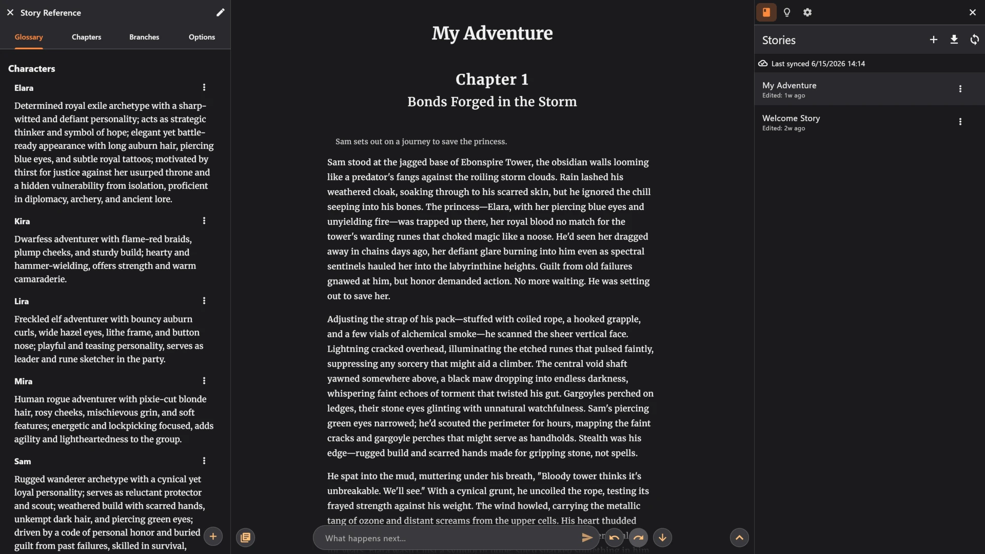 ChapterAI app screenshot